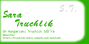 sara truchlik business card
